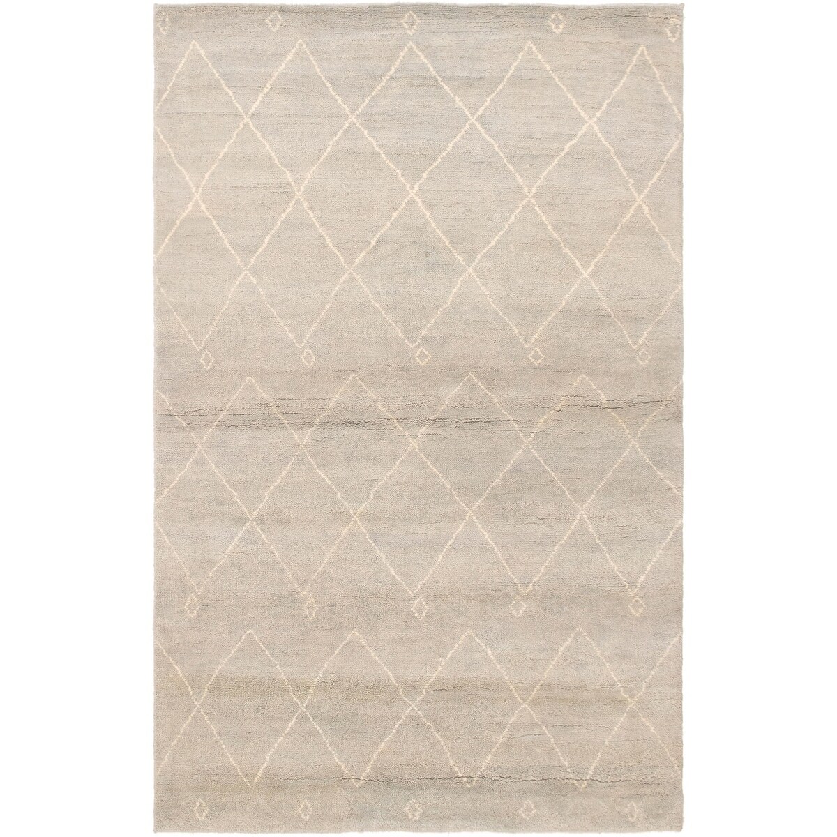 ECARPETGALLERY Hand-knotted Tangier Light Green Wool Rug - 5'2 x 8'0