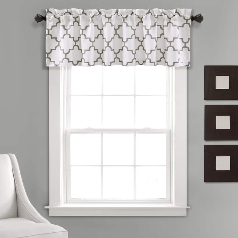 Porch & Den Room Darkening Window Curtain Valance - 18"L x 52"W - 18"L x 52"W - Gray