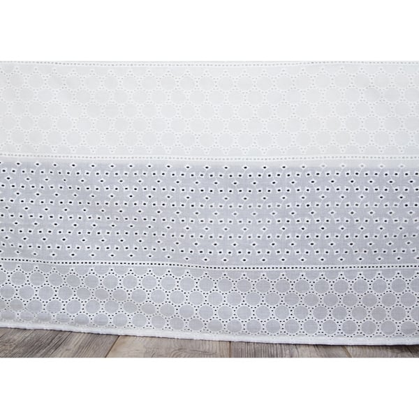 Porch & Den Eleanor Kingsize White Eyelet Bed Skirt Bed Bath