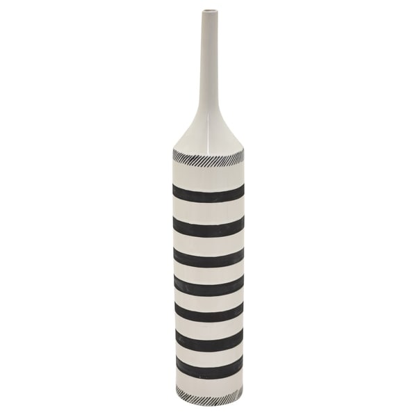 Three Hands - 76975 - 31.5 " Ceramic Vase in White - 6 x 6 x 31.5