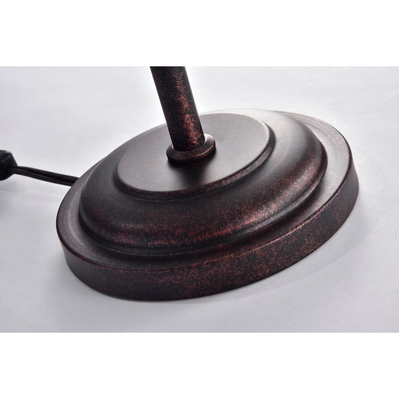 Mageau Antique Copper 3-light Table Lamp with Crystals
