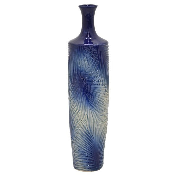 Three Hands - 54550 - 24.5 " Ceramic Vase - 6 x 6 x 24.5