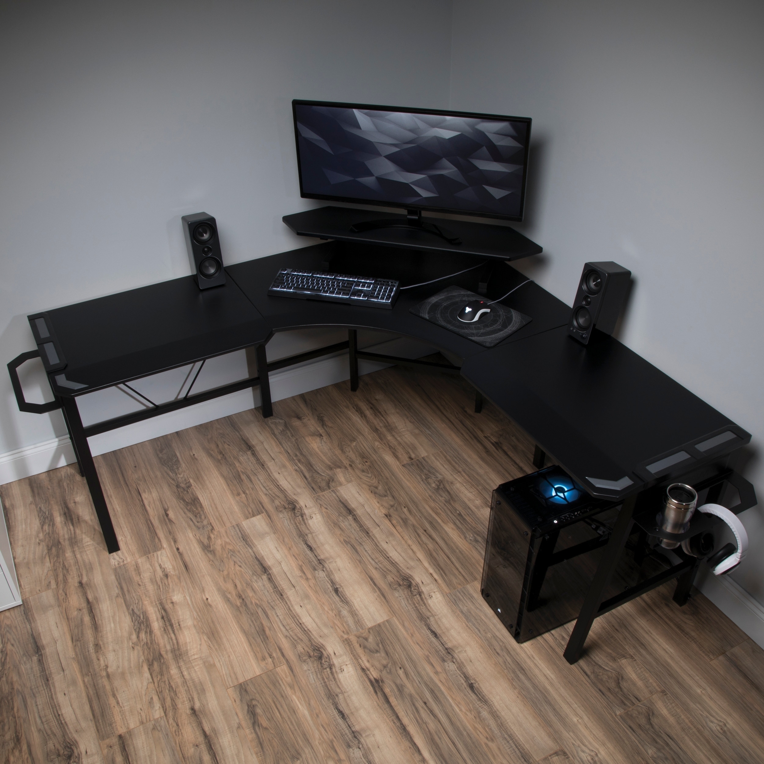 Shop Respawn 2010 Gaming Computer Desk L Shaped Desk In Blu Rsp