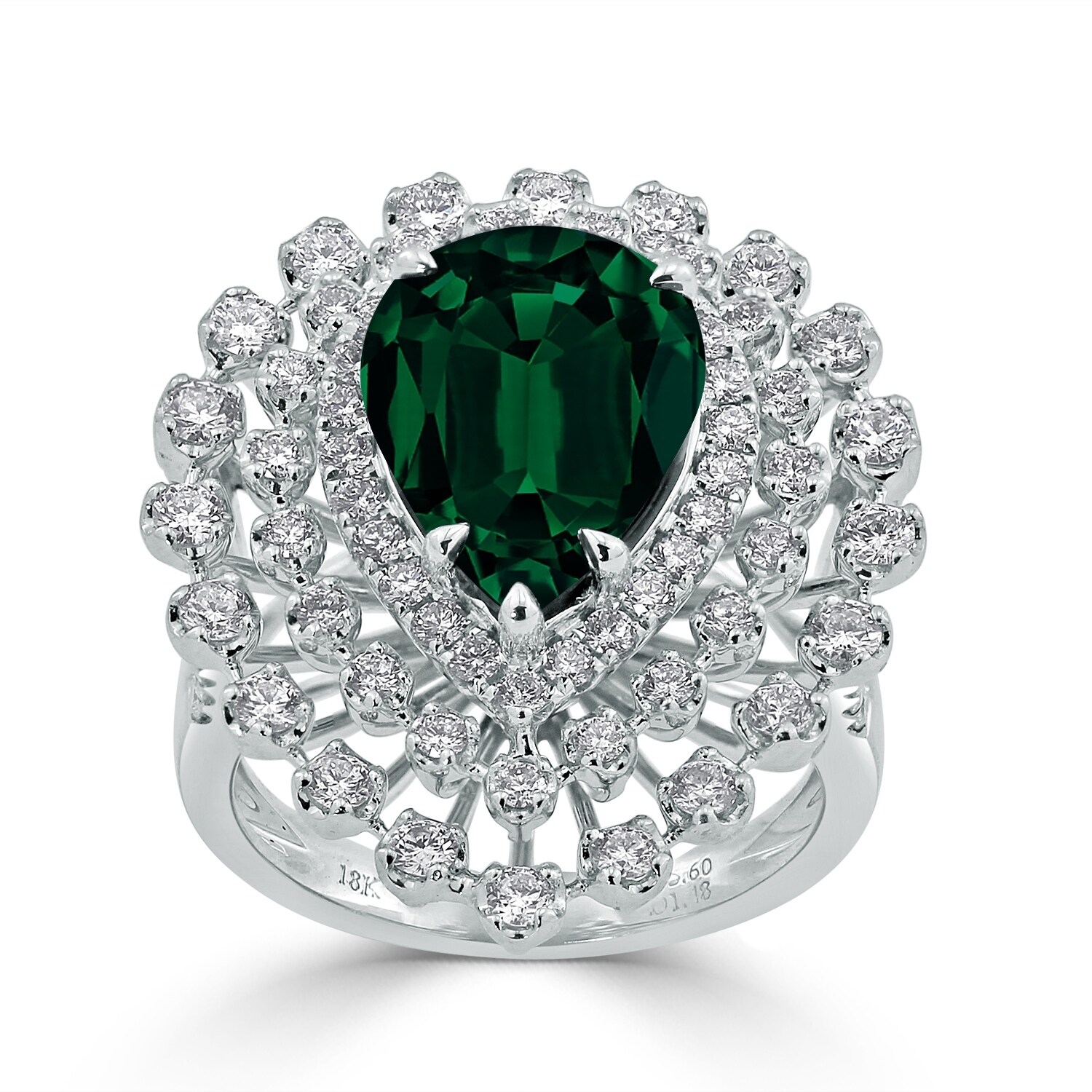 ring with green emerald