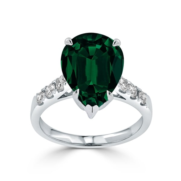 Auriya 4 1/5ct Pear-cut Green Emerald 
