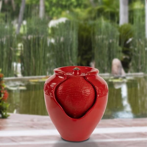 Shop Jar Water Fountain By Pure Garden 15 X 15 X 17 On Sale