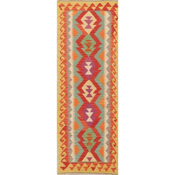 One-of-a-Kind Persian Southwestern Hand Woven Oriental Runner Rug - 6'4" x 2'3" Runner