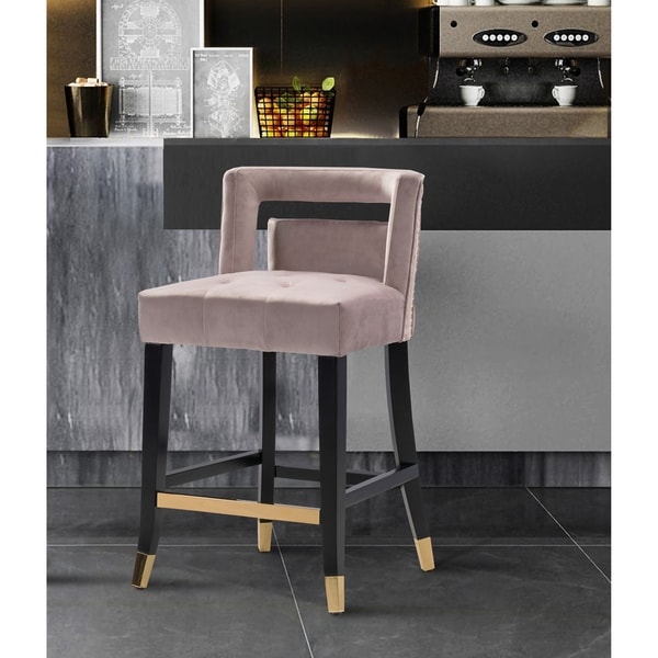 Velvet low online stool