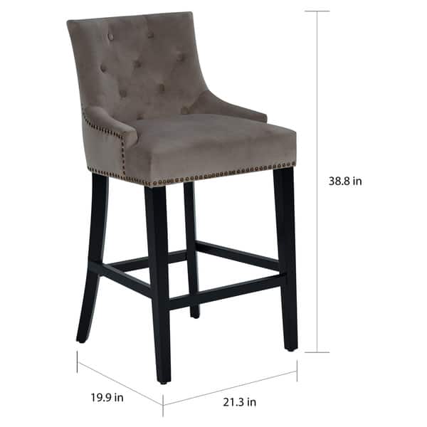 Gracewood Hollow Anandghan Buttontufted Velvetupholstered Counter