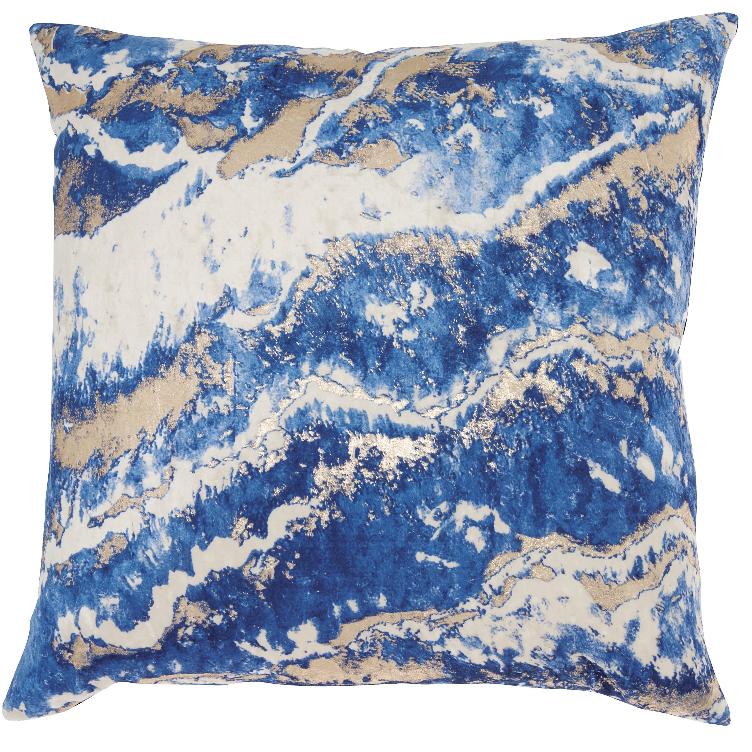 metallic marble pillow