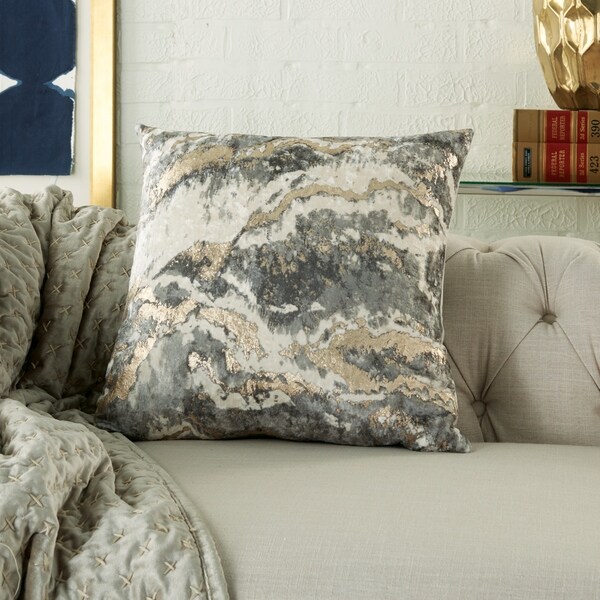 metallic marble pillow