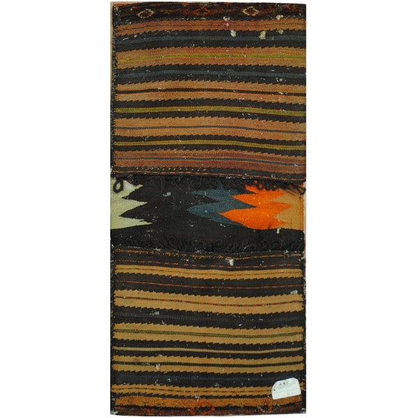 Handmade One-of-a-Kind Wool Saddle Bag (Afghanistan) - 2' x 4'3