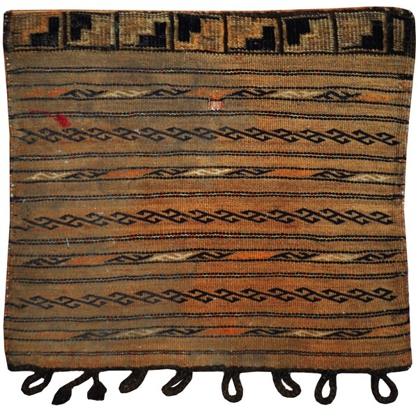 Handmade One-of-a-Kind Wool Saddle Bag (Afghanistan) - 1'6 x 1'8