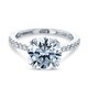 preview thumbnail 3 of 8, Annello by Kobelli 14k Gold 3.1ct Round Forever One Moissanite and 1/4ct.tw Natural Diamond Engagement Ring (DEF/VS, GH/I)