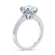 preview thumbnail 2 of 8, Annello by Kobelli 14k Gold 3.1ct Round Forever One Moissanite and 1/4ct.tw Natural Diamond Engagement Ring (DEF/VS, GH/I)