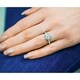 preview thumbnail 9 of 8, Annello by Kobelli 14k Gold 3.1ct Round Forever One Moissanite and 1/4ct.tw Natural Diamond Engagement Ring (DEF/VS, GH/I)
