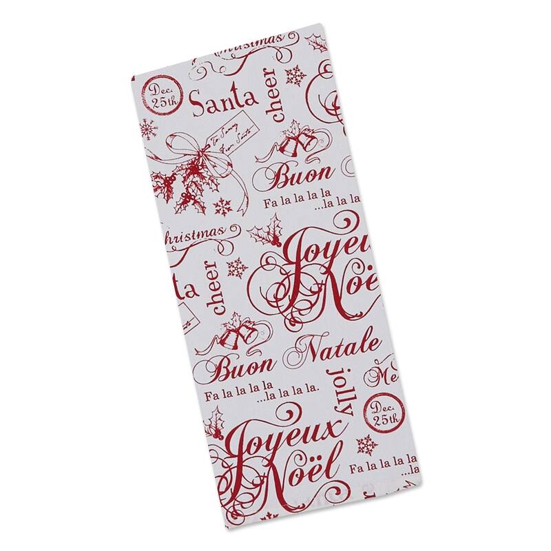 DII Assorted Holiday Embellished Dishtowel Set