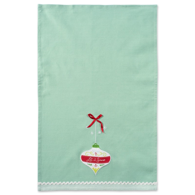 DII Assorted Cozy Christmas Embellished Dishtowel