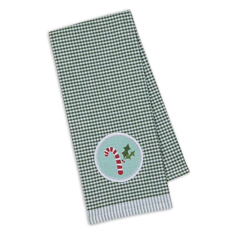 DII Assorted Cozy Christmas Embellished Dishtowel