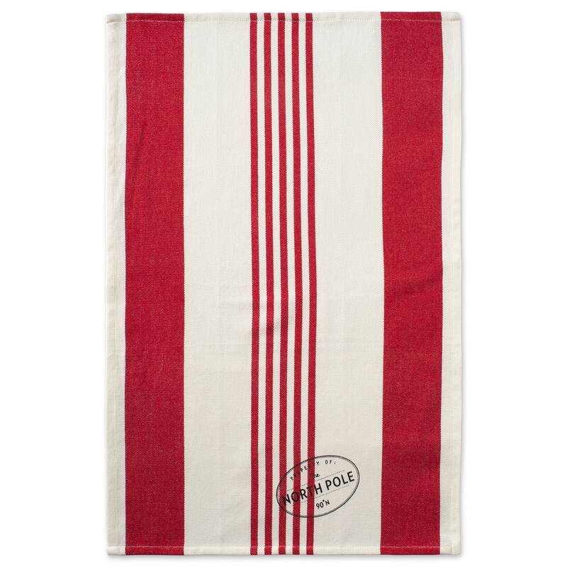 DII Assorted Cozy Christmas Embellished Dishtowel
