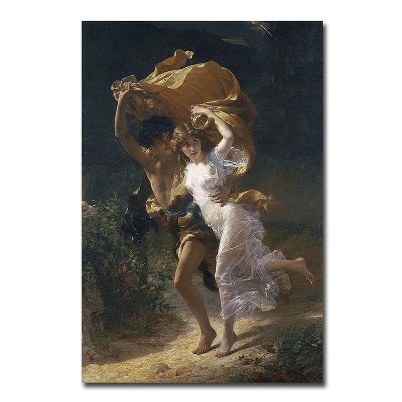 The Storm by Pierre Auguste Cot Gallery Wrapped Canvas Giclee Art (36 in x 24 in)
