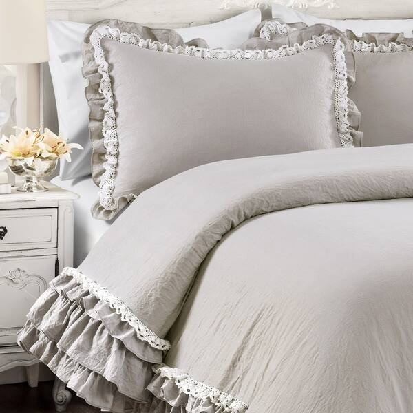 Shop Silver Orchid Gerard Shabby Chic Ruffle Lace Comforter Set On Sale Overstock 28288159