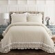 preview thumbnail 24 of 27, Silver Orchid Gerard Shabby Chic Ruffle Lace Comforter Set Neutral - Full - Queen