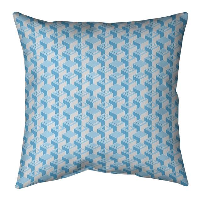 Porch & Den Durell Monochrome 3D Cube Pattern Throw Pillow