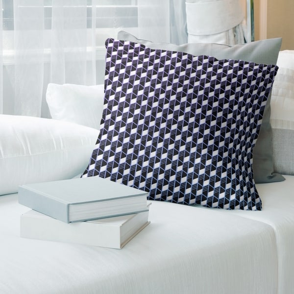 Porch & Den Cleo Ombre Geometric Stripes Throw Pillow