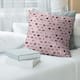 Porch & Den Alecia Kitty Pattern Throw Pillow - 20 x 20 - Pink - Polyester