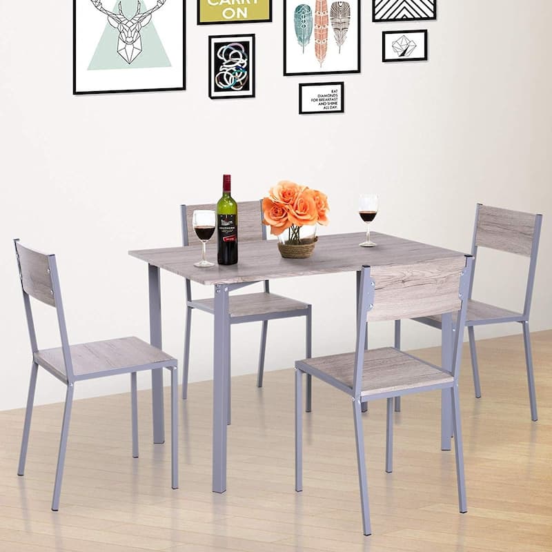 Porch & Den Marsh Natural/ Grey Compact 5-piece Dining Set