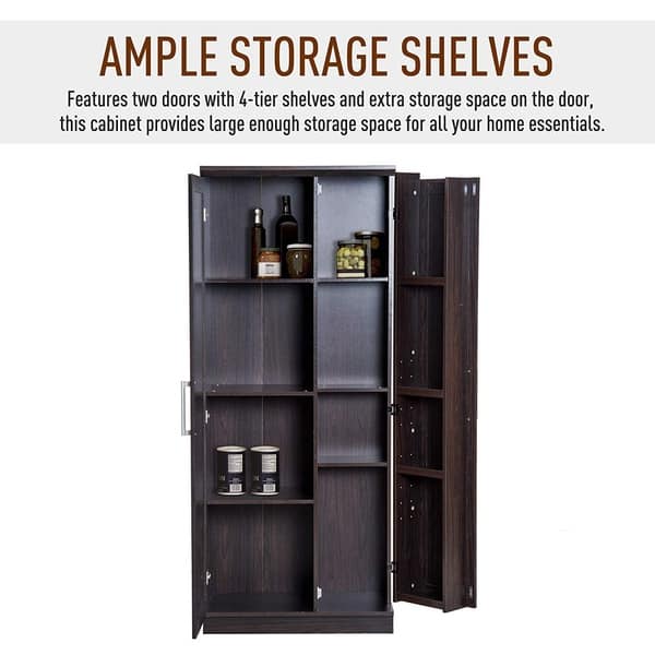 Shop 72 Wood Free Standing Kitchen Pantry Organizer Storage