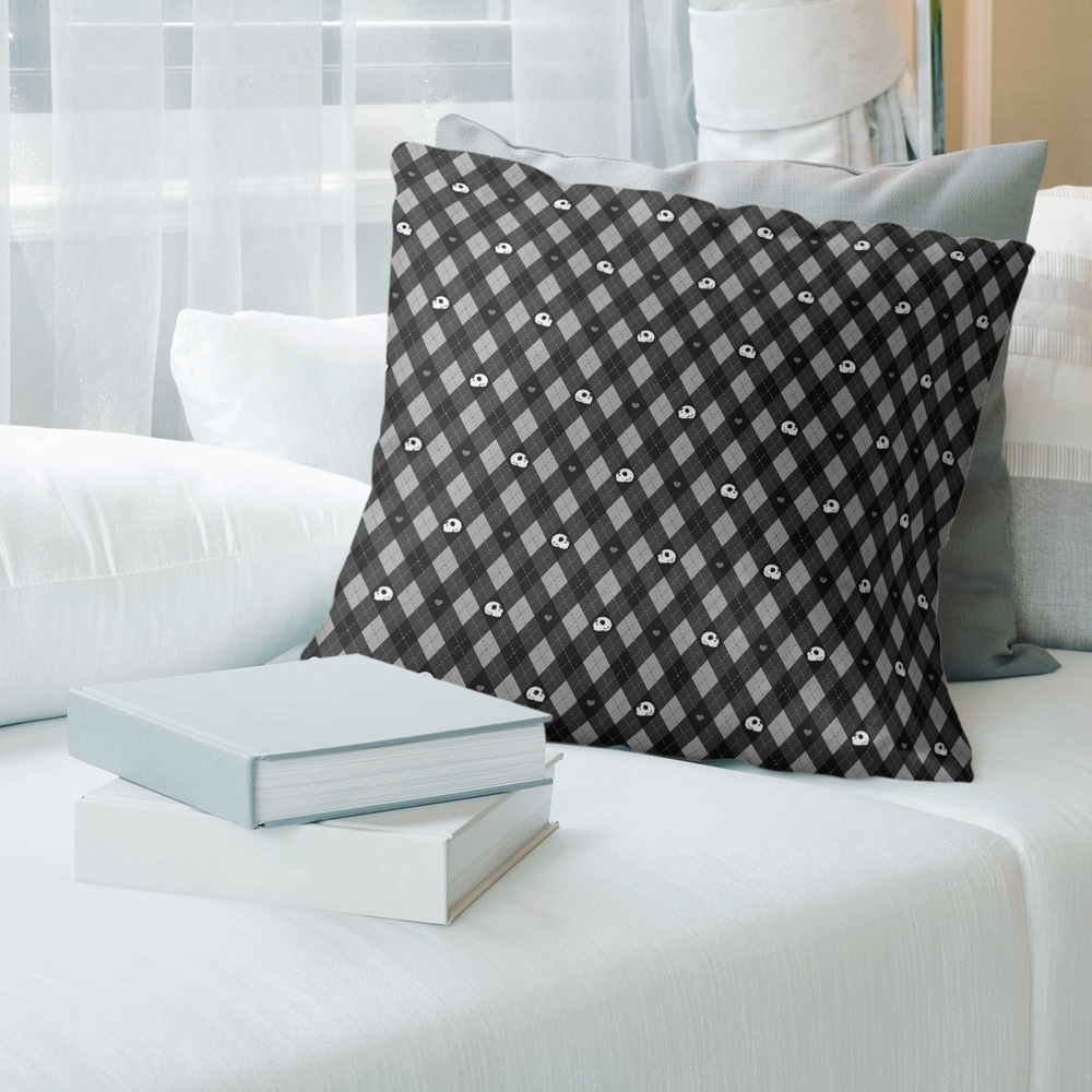 Thomas Collection Floral Gray Black Taupe Designer Floral Throw Pillow,  Handmade in USA - Bed Bath & Beyond - 20895933