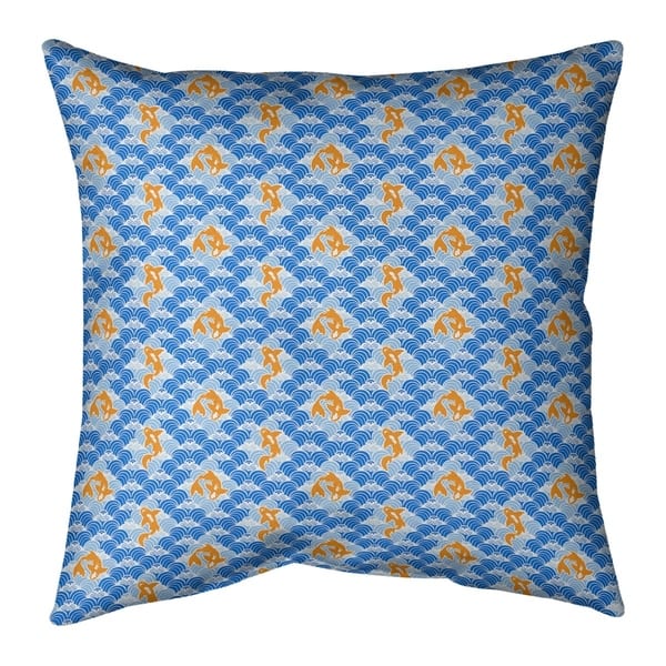 Shop Porch Den Aloma Koi Fish Waves Throw Pillow Overstock 28288995