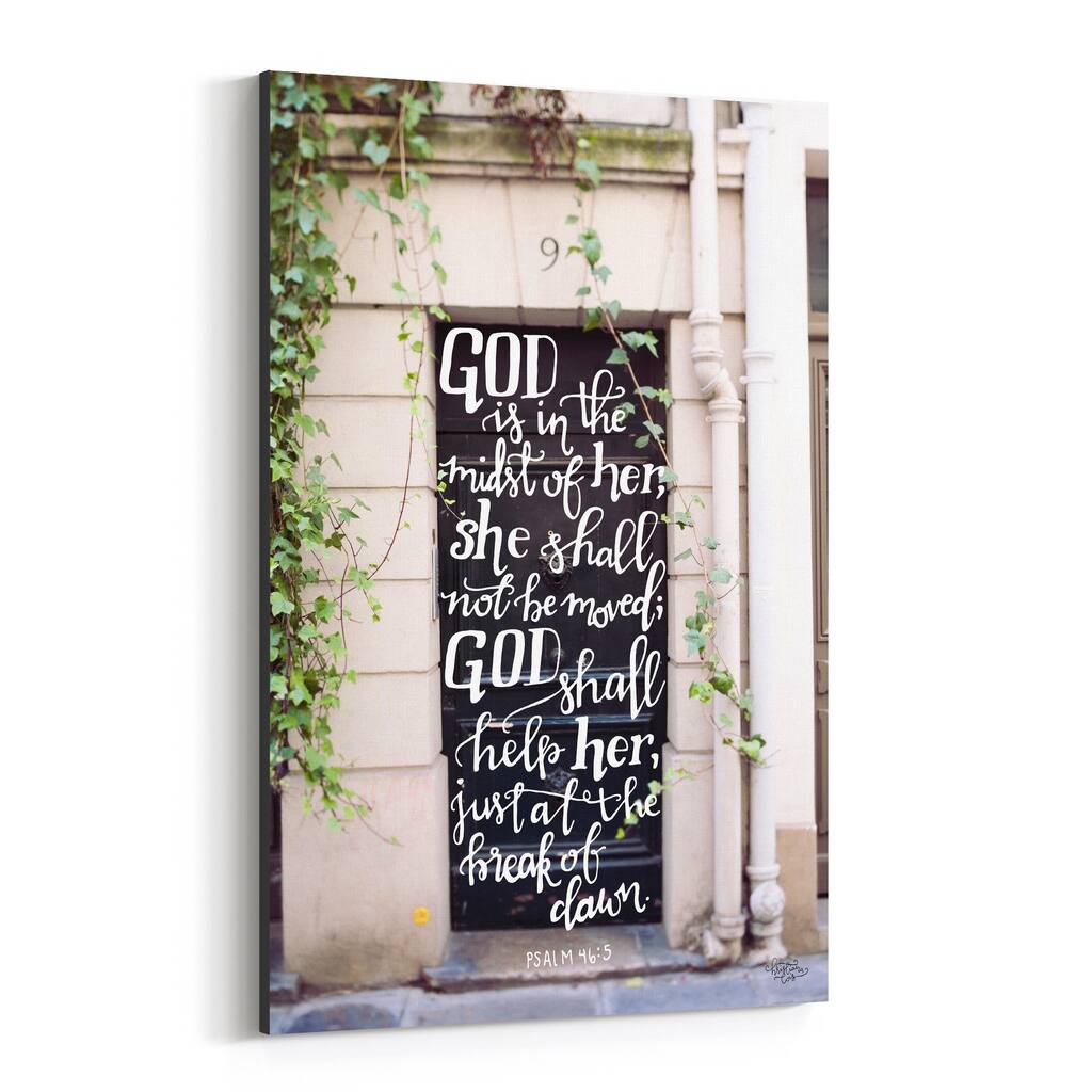 Noir Gallery Psalm 46:5 Bible Verse Canvas Wall Art Print
