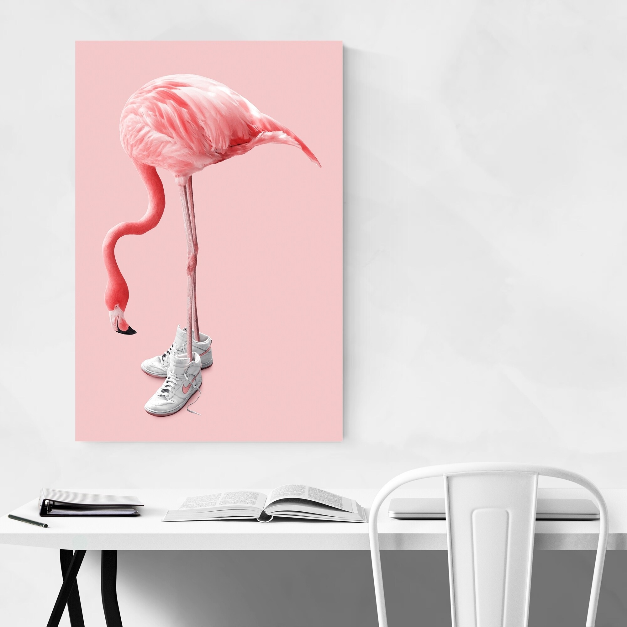 flamingo print shoes