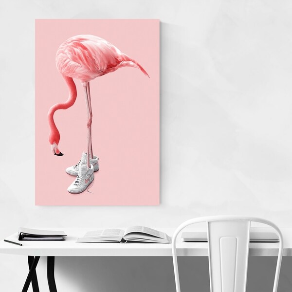 flamingo canvas shoes