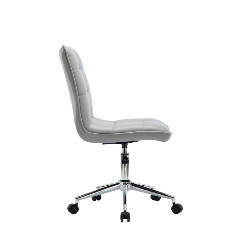 Porthos Home Egan Adjustable Swivel Office Chair, Tufted PU Leather