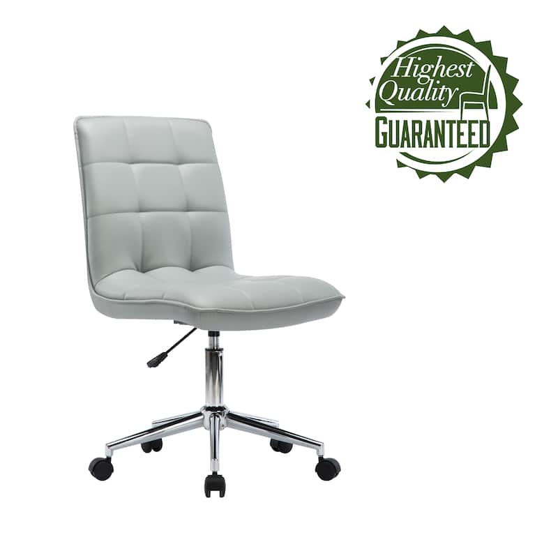 Porthos Home Egan Adjustable Swivel Office Chair, Tufted PU Leather