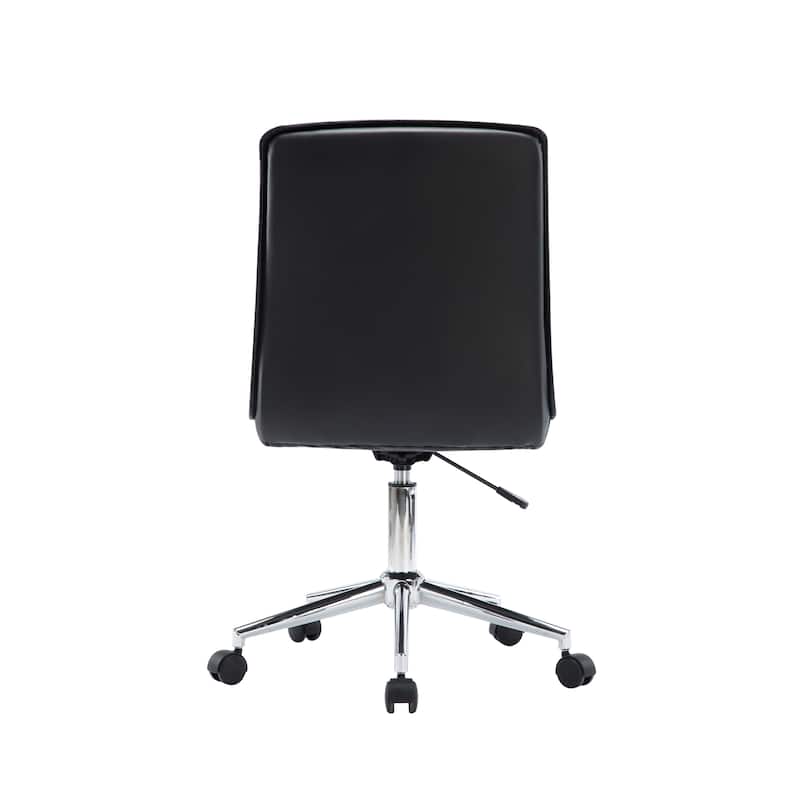 Porthos Home Egan Adjustable Swivel Office Chair, Tufted PU Leather