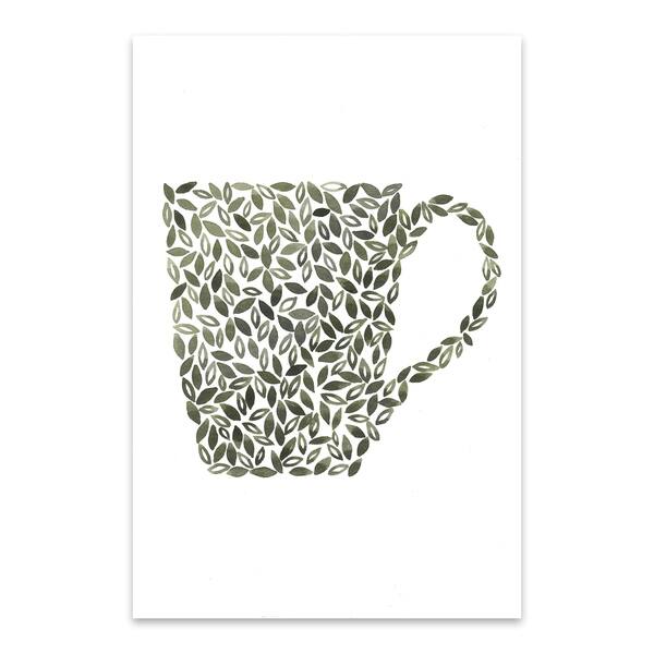 Shop Noir Gallery Leaf Watercolor Coffee Mug Metal Wall Art Print