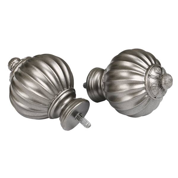 Shop Curtain Rod With Decorative Round Finials 28 48 Pewter