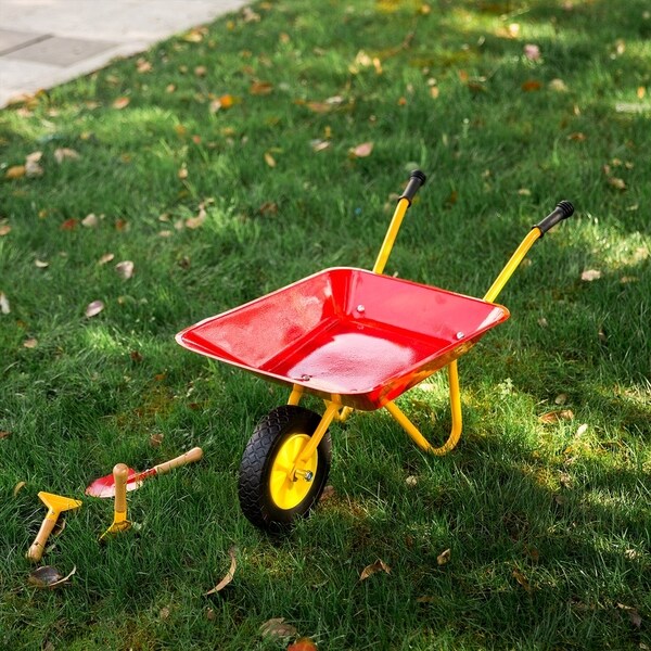 children's wheelbarrow gardening set