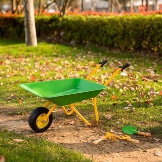 childrens gardening tools wheelbarrow