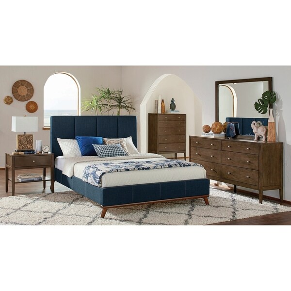 Alden Ash Brown 4-piece Platform Bedroom Set with 2 Nightstands