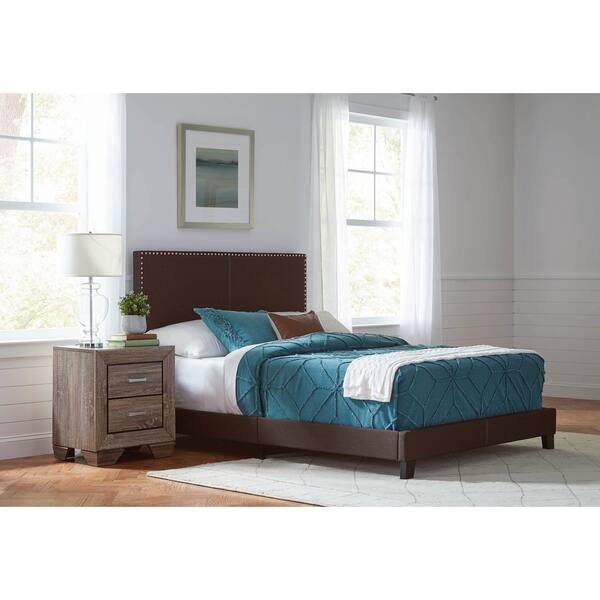 Shop Amherst Brown 3 Piece Upholstered Bedroom Set With Dresser