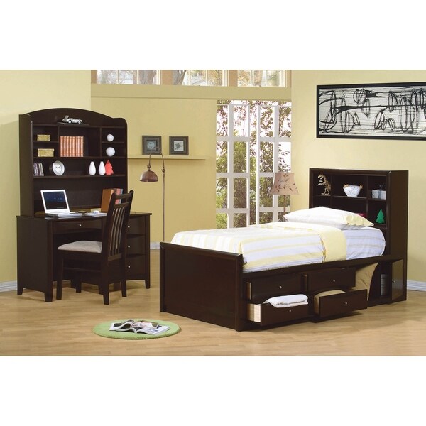 Vanessa Cappuccino 3-piece Storage Bedroom Set with Chest