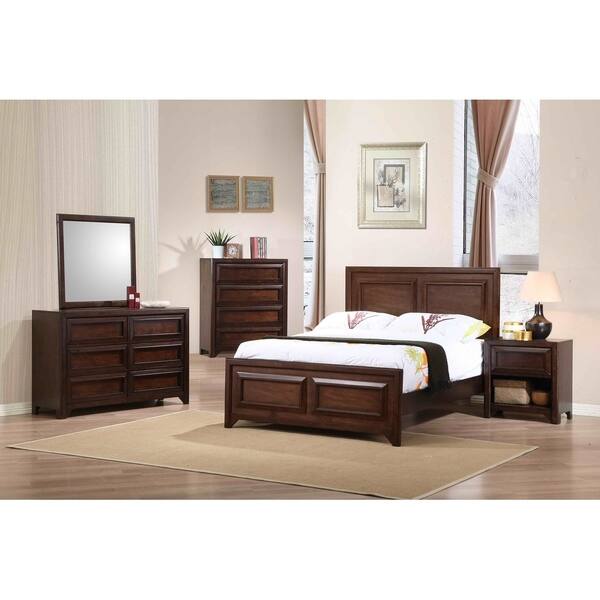 Shop Cassidy Maple Oak 3 Piece Panel Bedroom Set With Dresser