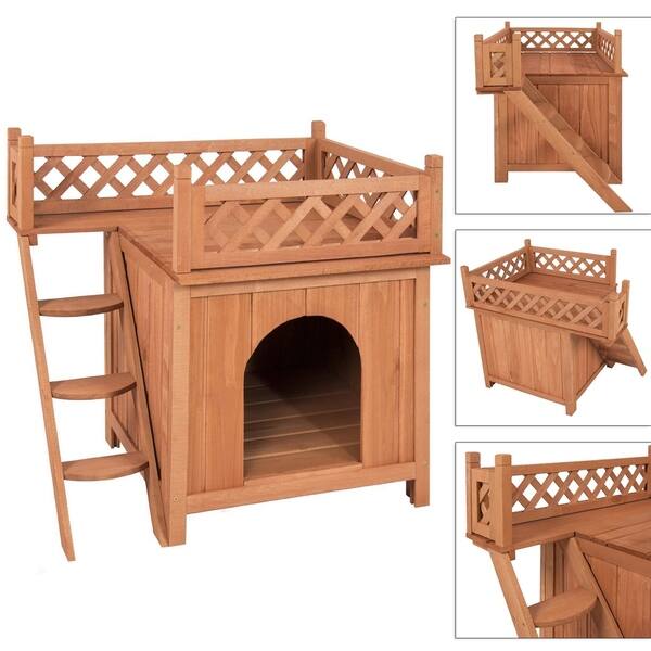 Leisure Zone Small wooden Dog or Cat house (As Is Item) 28704844