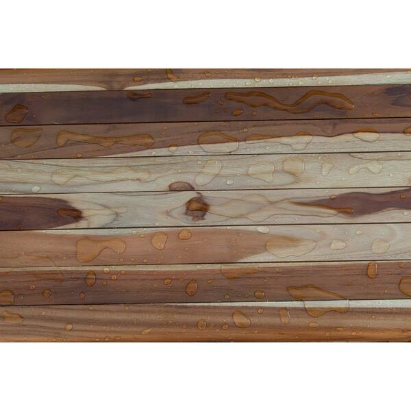 EcoDecors Tranquility 29 EarthyTeak Solid Teak Wood Shower Bench